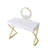 Coleen White & Gold Finish Vanity Desk W/Mirror & Jewelry Tray