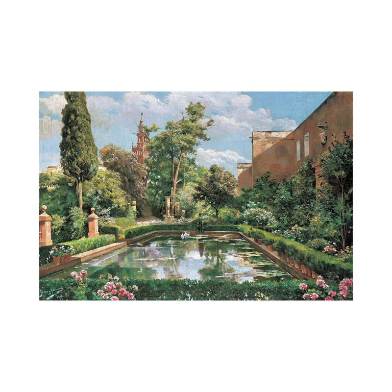 A Spanish Afternoon by Manuel Garcia Y Rodriquez - Wrapped Canvas Print, 20.32 cm H x 30.48 cm W