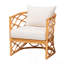 Fauteuil bohémien en rotin miel clair