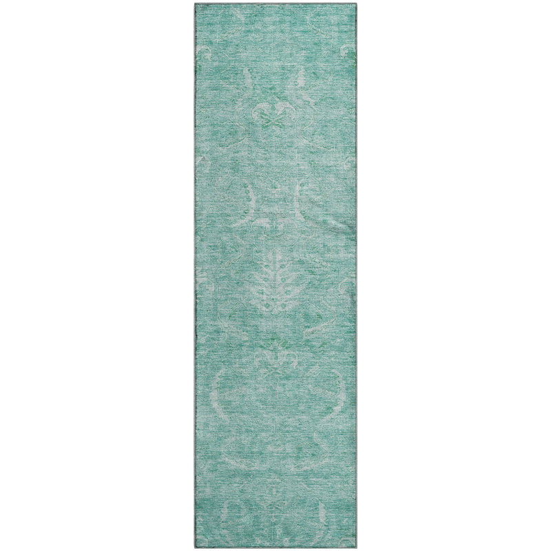 Tapis damassé de qualité supérieure lavable à la machine Dahl AMF1083, Tapis de couloir 2 pi 3 po x 7 pi 6 po