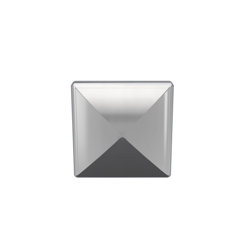 Poignée extensible carrée, H 1,19 po x l 1,19 po x P 0,8 po, Chrome poli