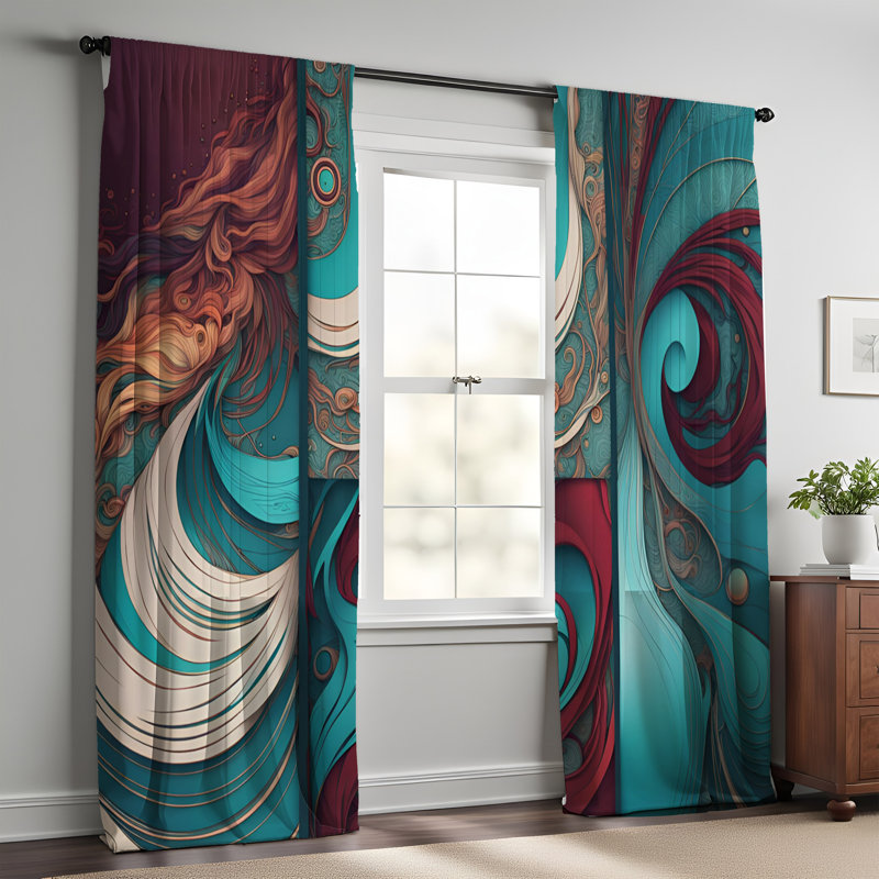 Paire de rideaux semi-transparents Rohthash, L 20 po x L 52 po