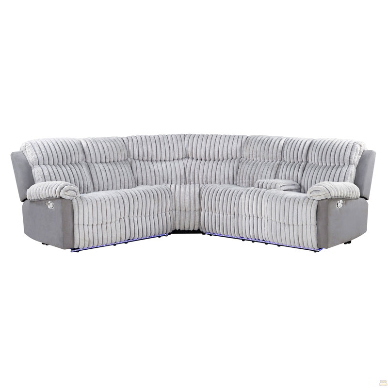 Bruni Grey Sectional With LED