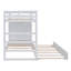 Lit simple superposé au dessus d'un lit simple avec lit gigogne et escalier, blanc-106795580-106795583