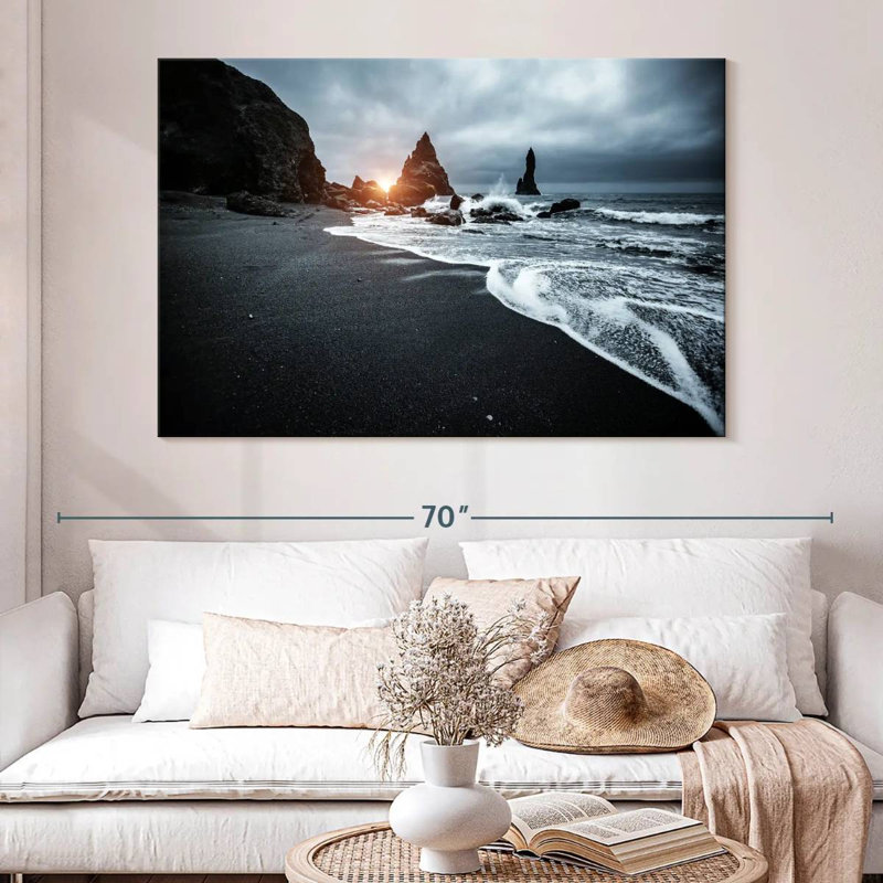 Plage de sable noir Gillard Reynisfjara, H 34 po x l 51 po