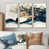Toile naturelle avec cadre flottant