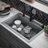 Karran Quartz 33'' X 22'' Single Bowl Top Mount Drop-in Kitchen Sink Kit-50597918