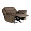 Fauteuil inclinable à bascule marron, confortable, revêtu de microfibre, meuble de salon, 1 pièce