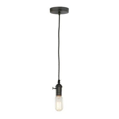 Bernstein 1 - Light Gunmetal Single Pendant