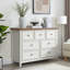 Armoire de salon 7 tiroirs beige - Rangement élégant et fonctionnel avec 7 tiroirs et dispositif de basculement