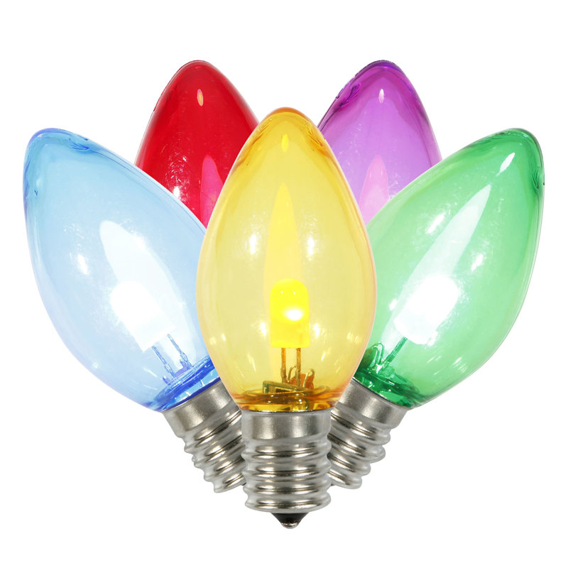 Vickerman C7 Transparent LED Bulb, Multi-color
