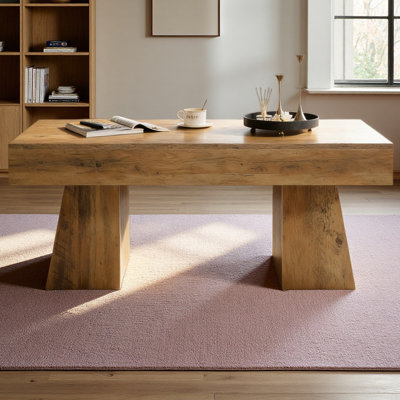 Wooden Dining Table,Rectangular Center Table,Spacious Coffee Table