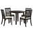 Space-saving Dining Table Sets With Extendable Wood Table, 4 Chairs, Modern Design