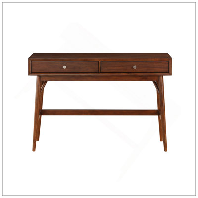Sofa Table With Drawers Brown Finish Living Room Furniture 1Pc