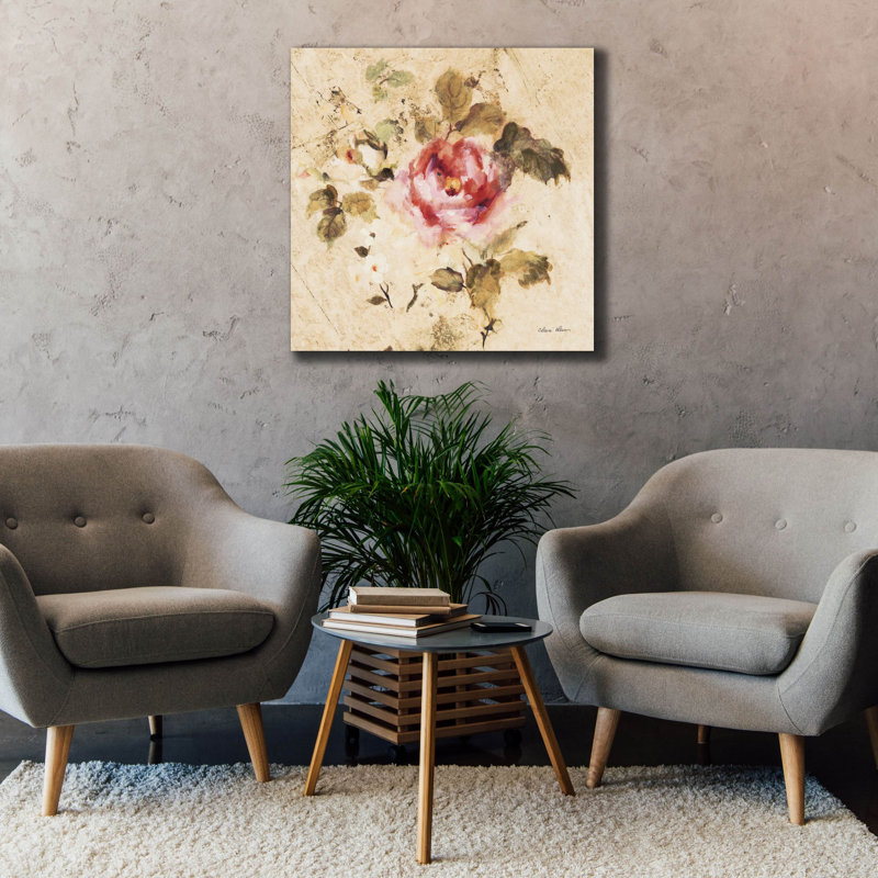 «Spring Roses 2» par Cheri Blum, art mural sur toile, H 37 po x l 37 po x P 1,5 po