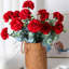 12 pièces d'œillets artificiels ， Œillets artificiels 25 po longues tiges de fleurs artificielles en vrac pour les bouquets de mariage, bricolage, décoration de fête-930362615