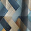 Tessellations Nordic - rayures bleues et blanches - Rideau occultant géométrique abstrait - 1 panneau-107536535