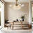 42 Inch Gold Heart-shaped Crystal Invisible Fan Light With Remote Control