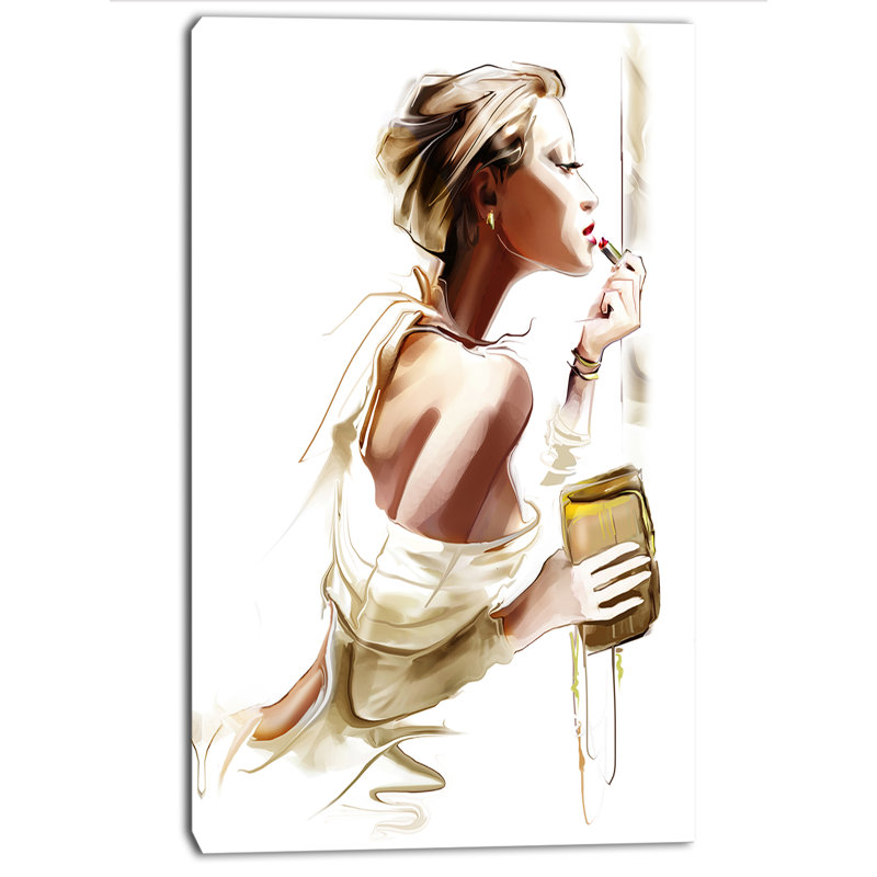 Fashion Fashion Portrait, impression numérique, H 40 po x l 20 po, Toile tendue, Ne s’applique pas