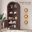 Arched 5-Tier Bookcase with Adjustable Shelves, Multi-Purpose Storage Bookshelves-1909758672