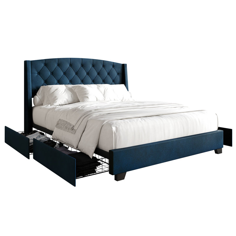 Chambre à coucher 1 pièce Laksha, Bleu, Grand