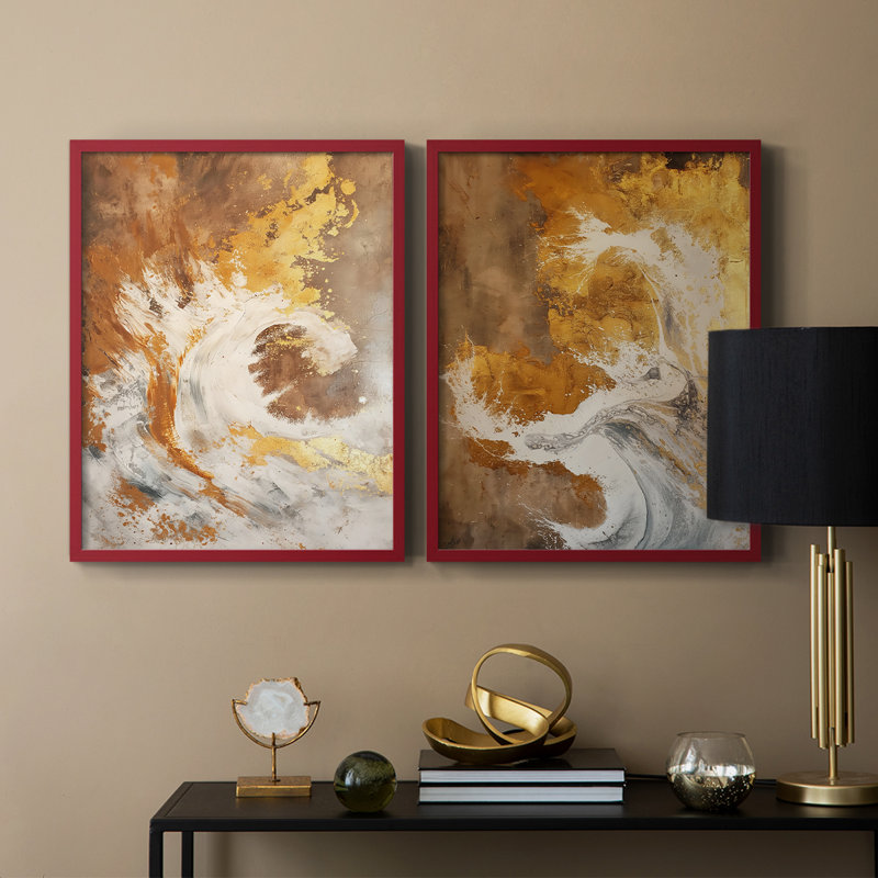ABSTRACT Series CDXLII - Reproduction encadrée de qualité supérieure - prête à être accrochée - aucun clou requis - aucun clou requis