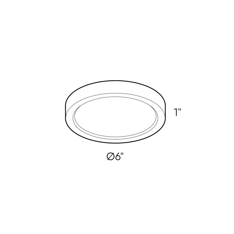 Hayden-Blu Acrylic LED Flush Mount, Satin Nickel, 1" H x 10" W x 10" D