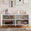 Buffet 60 "avec triangles géométriques et tablettes réglables, armoire de rangement pour la salle à manger, vestibule-768199945
