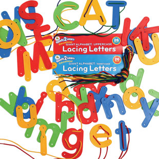 Uppercase and Lowercase Lacing Alphabet