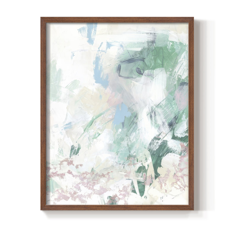 Reproduction encadrée «Arctic Blossoms II» - bois massif, H 15 po x l 12 po, Noyer