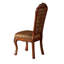 Chaise d'appoint rembourrée en tissu avec siège rembourré et garniture en welt, ensemble de 2, pour salle à manger