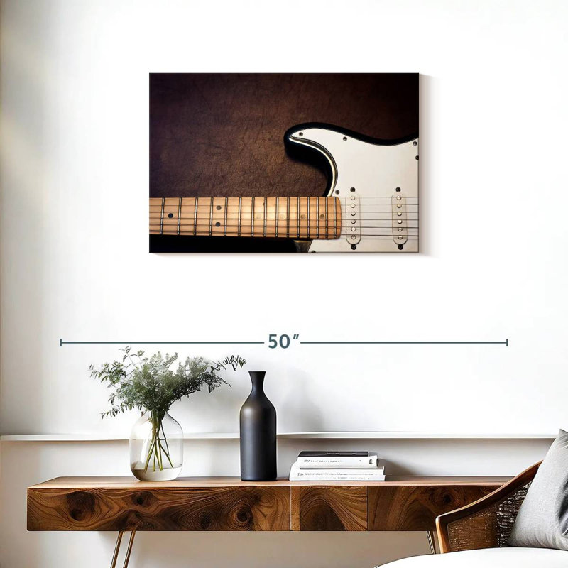 Guitare électrique blanche Abarca, H 20 po x l 30 po