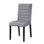 Ensemble de chaises d'appoint rembourrées en velours gris 2 pièces