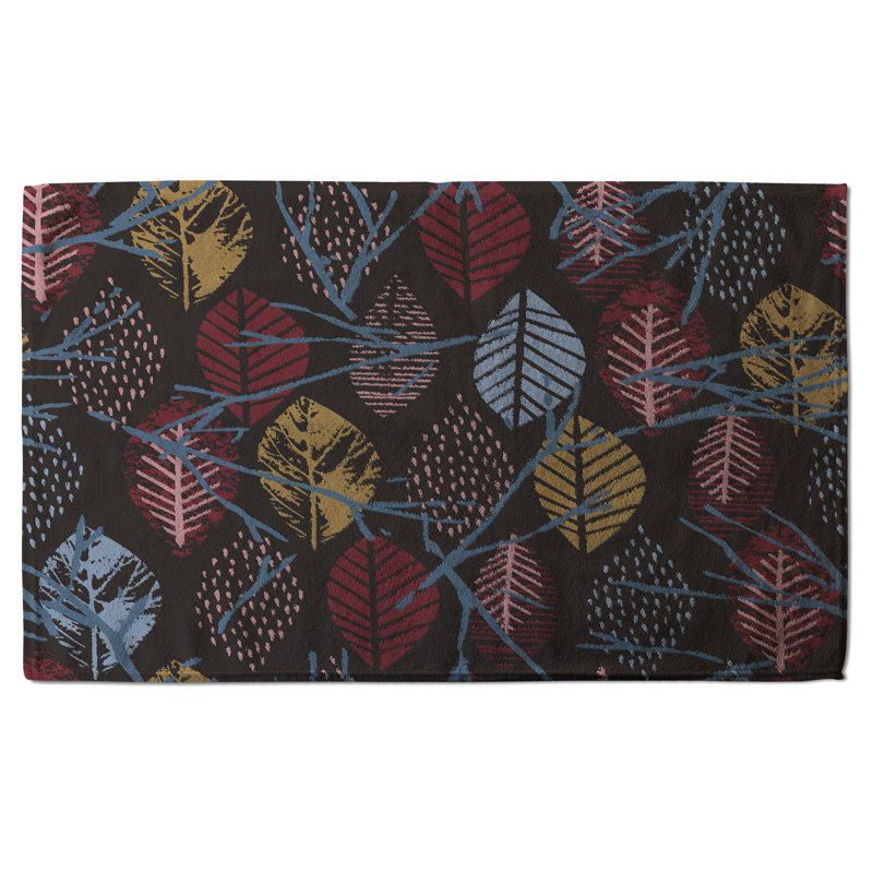 Cotton Floral Waffle Kitchen Towel