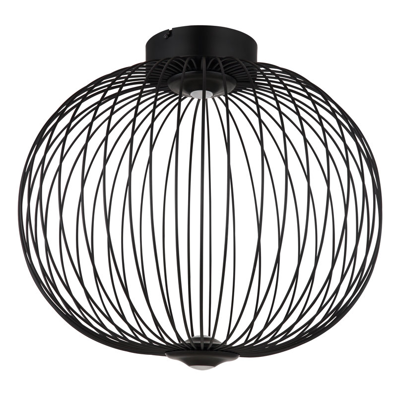 Corderra LED Flush Mount, Black,  Black