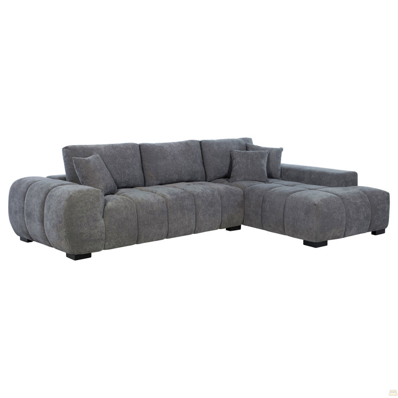 Canapé modulaire rembourré gris anthracite Plather