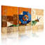 «Geometric Snail Abstract», reproduction d'art sur toile tendue sur toile (ensemble de 3)-545019494