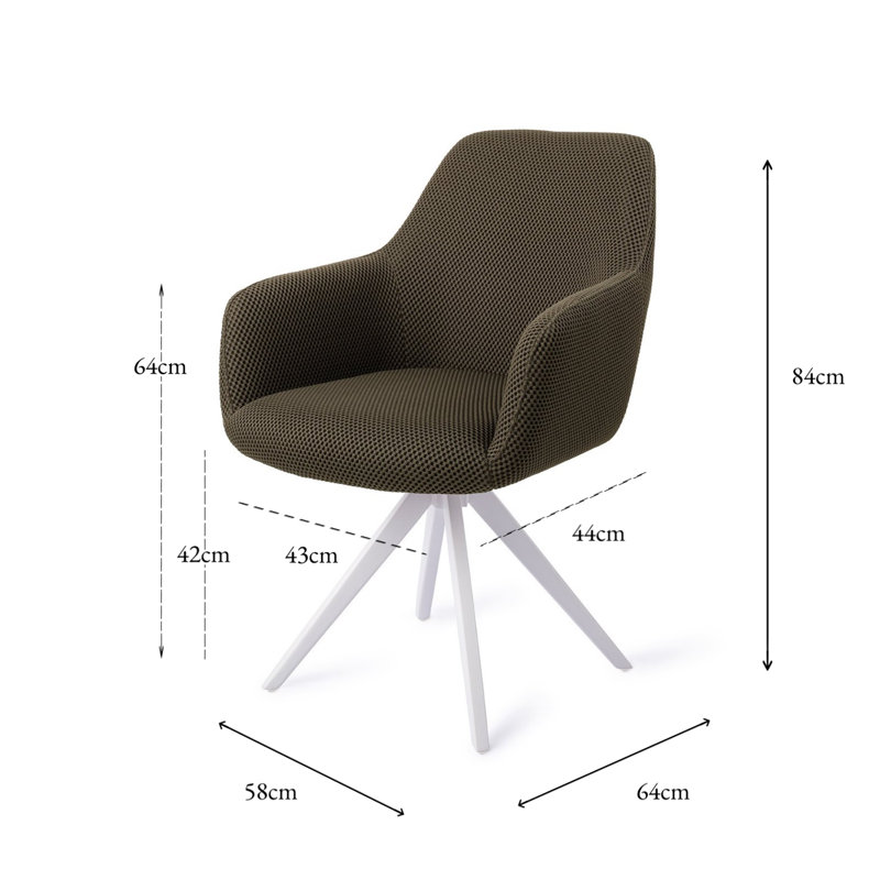 Chorlette Hiroo Foggy Fusion Dining Chair, White, Grey/Brown/Blue