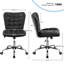 Modern Tufted Armless Leather Desk Chair-534780782