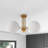 Nathon Glass Semi Flush Mount