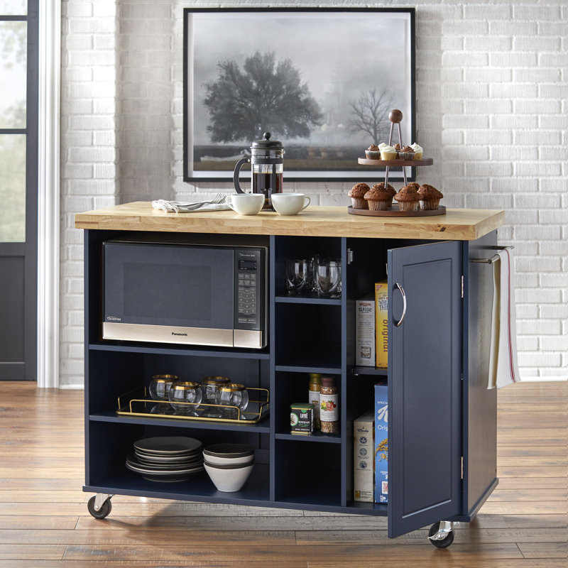 Drolet Kitchen Cart, Navy