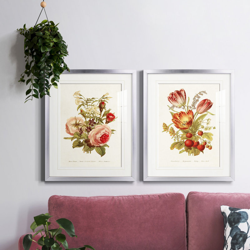 Antique Floral Bouquet III, reproduction encadrée de qualité supérieure - prête à être accrochée