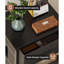 Rustic Brown 4 Drawer Chest of Drawers, 80cm Tall Fabric Bedroom Dresser, Storage Organiser Cabinet for Closet, Living Room & Entryway-926735861
