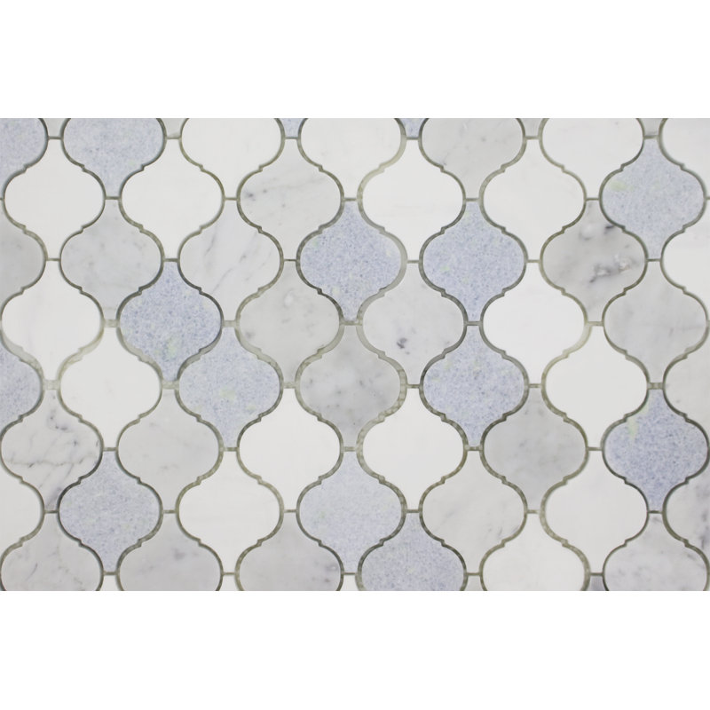 Arabesque 12" x 12" Marble Mosaic Wall & Floor Tile