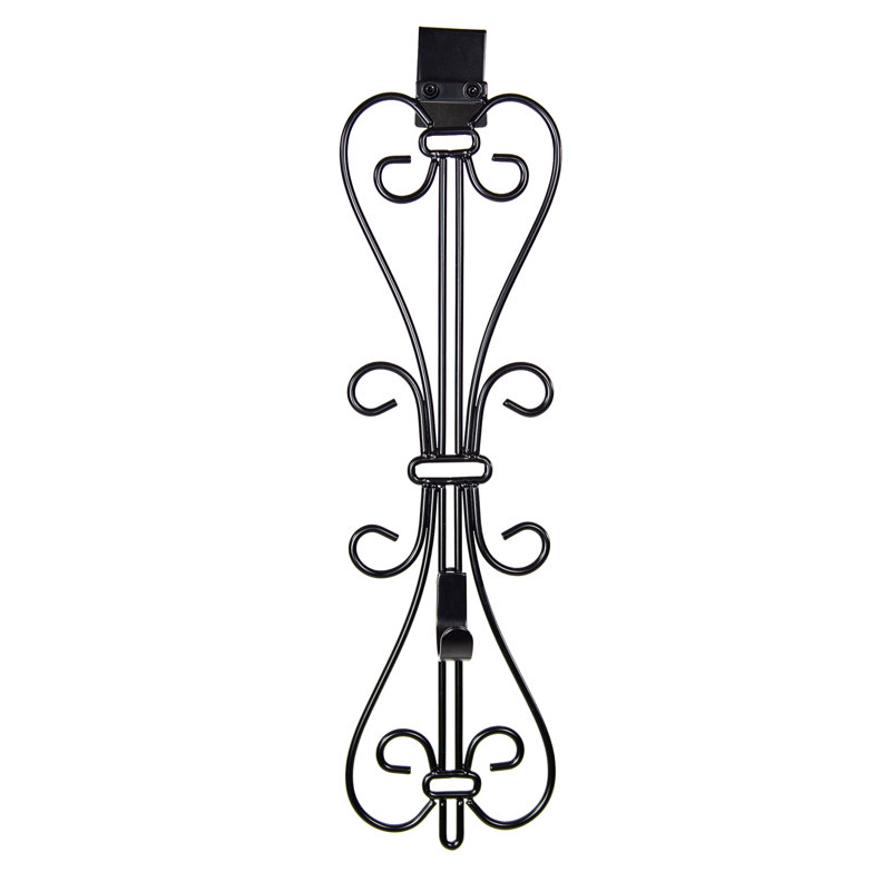 Cintre de couronne réglable pour porte - élégant, Noir
