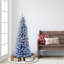 Arbre de Noël givré bleu 4 pi 6 po avec 100 lumières