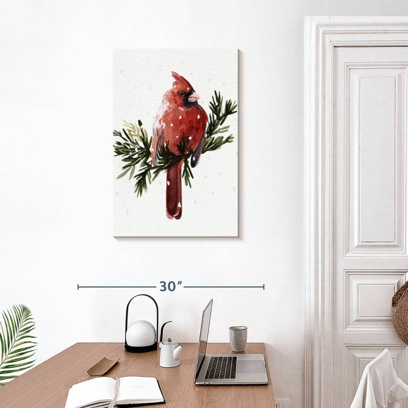 Brampt Cardinal With Snow I, 30" H x 20" W