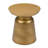 17"W Round Industrial Metal Accent Table with Sculptural Design-1754878930