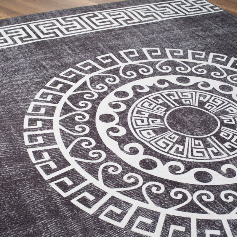 Premium 100% Polyester Area Rug, 6.9 x 10.2 ft | 1850 g/m², 0.2 in Pile Height | Recycled Poly Cotton Underside | Machine Washable at 30°C | Soft, Durable, Eco-Friendly Design for Modern Living Spaces