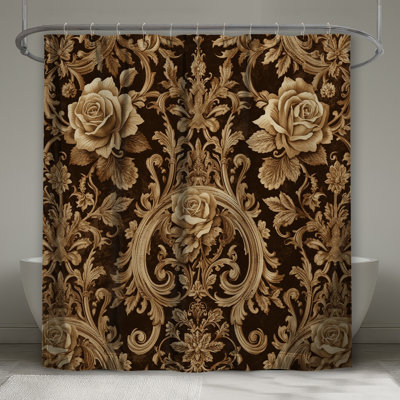 Rideaux de douche Ornate Floral Roses